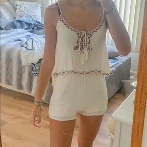 So cute and comfortable white romper.
